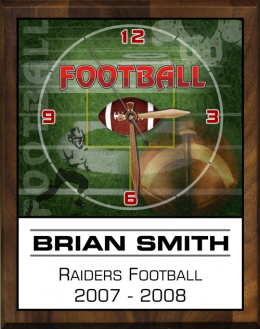 Football Clock Plaque