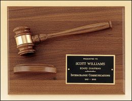 9" x 12" Gavel Plaque