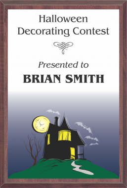 Halloween Decorating Contest Color Plaque - SP46-68HDC