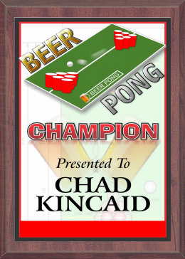 Beer Pong Plaque - SP46-68-BP