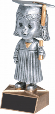 Graduate Female  Bobble Head