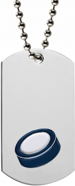 Hockey Dog Tag with Chain