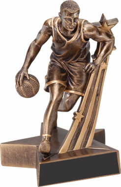 6-1/2" Basketball Male Superstar Resin