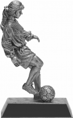 Soccer Female Pewter Resin