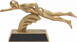 Swimmer Female Gold Resin